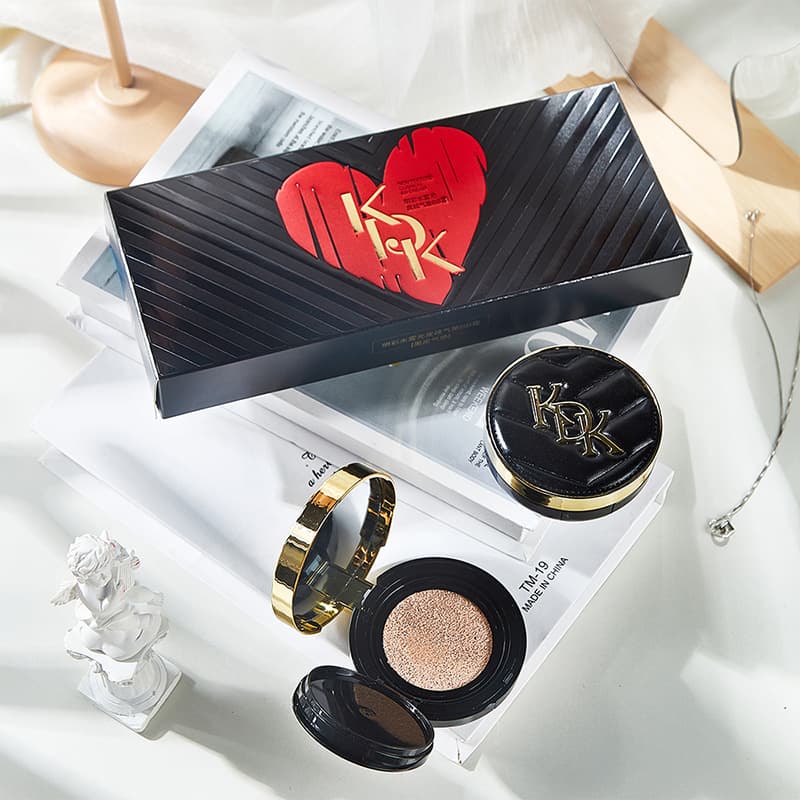 KDK Yangshulin Leather Texture Cushion BB Cream Waterproof Non-Caking CC Cream Concealer Foundation 3-Piece Set Boxed