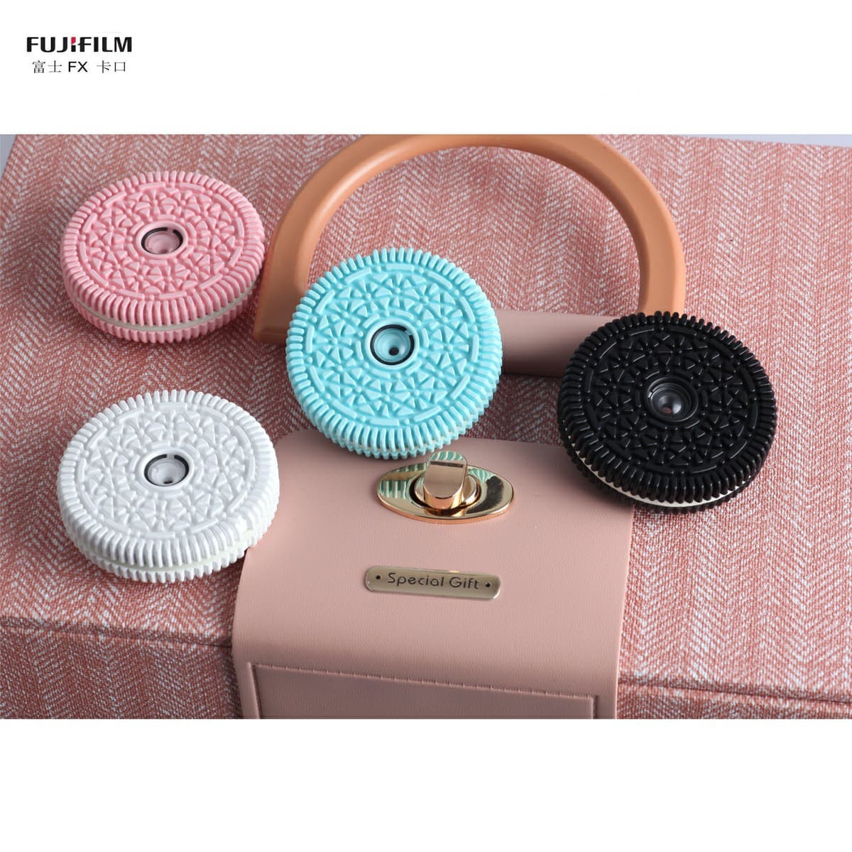Fixed-focus pancake lens for Fujifilm FX mount mirrorless, pink multiple colors optional, Lio