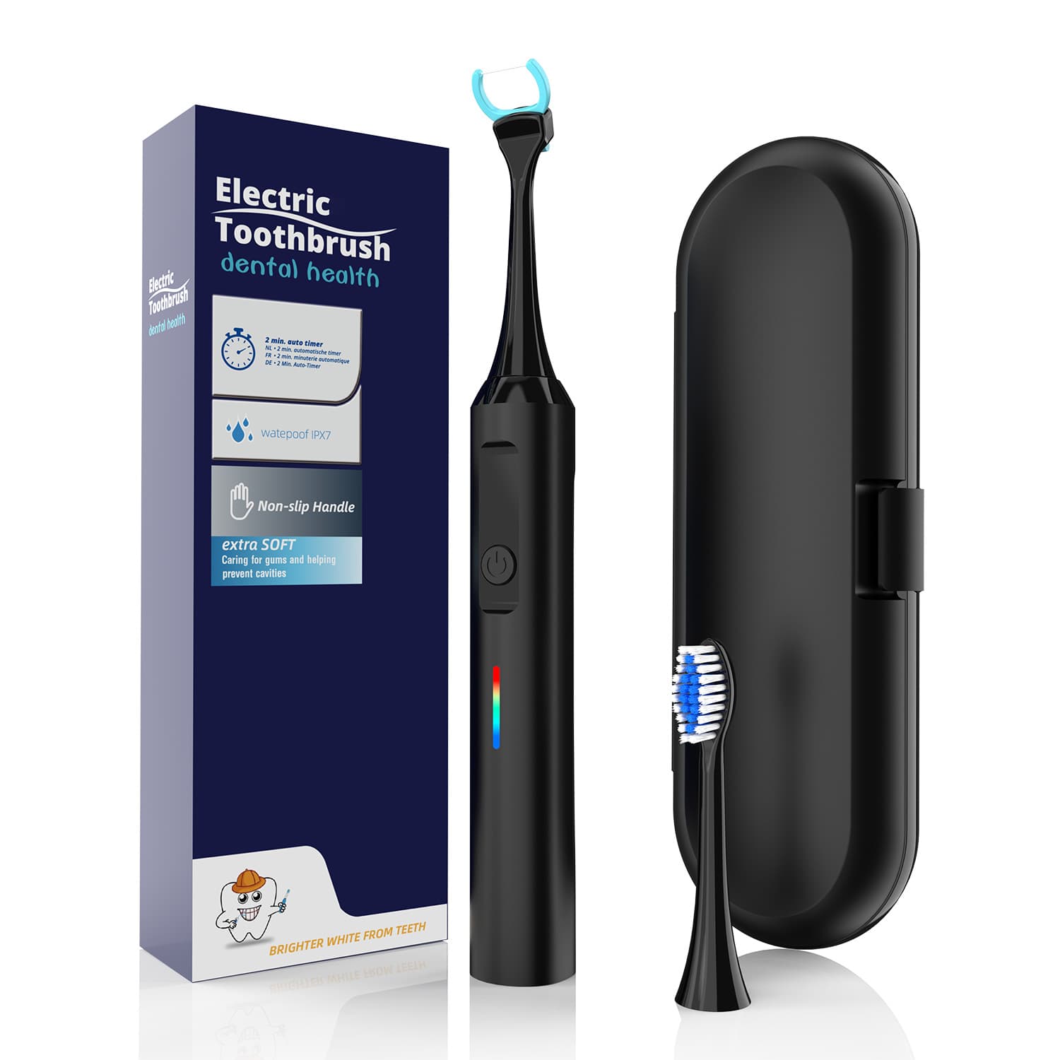 Cross-Border Electric Sonic Flosser Toothbrush Adult Automatic Smart Couple Set for Men and Women Students