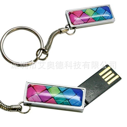 Mini Rotary USB Flash Drive Laser Engraved Cross-Border Waterproof USB Metal Drive High-Speed Read/Write 128G Custom Logo Available