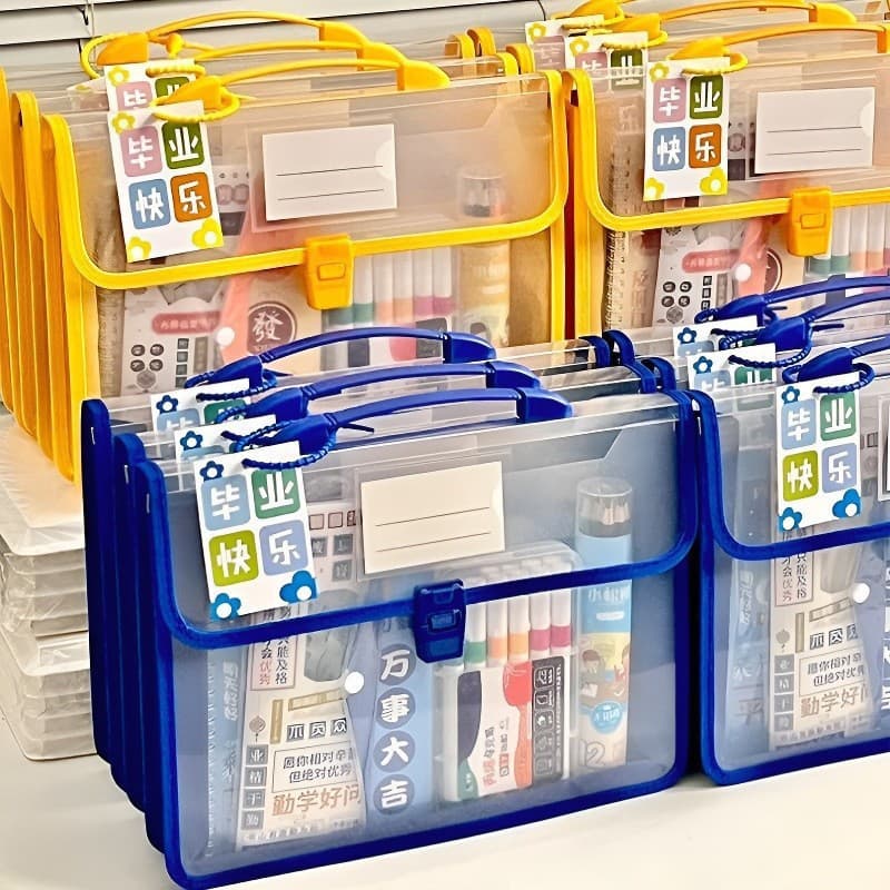 A4 transparent plastic document bag large capacity storage bag office document affairs bag test paper book student storage box