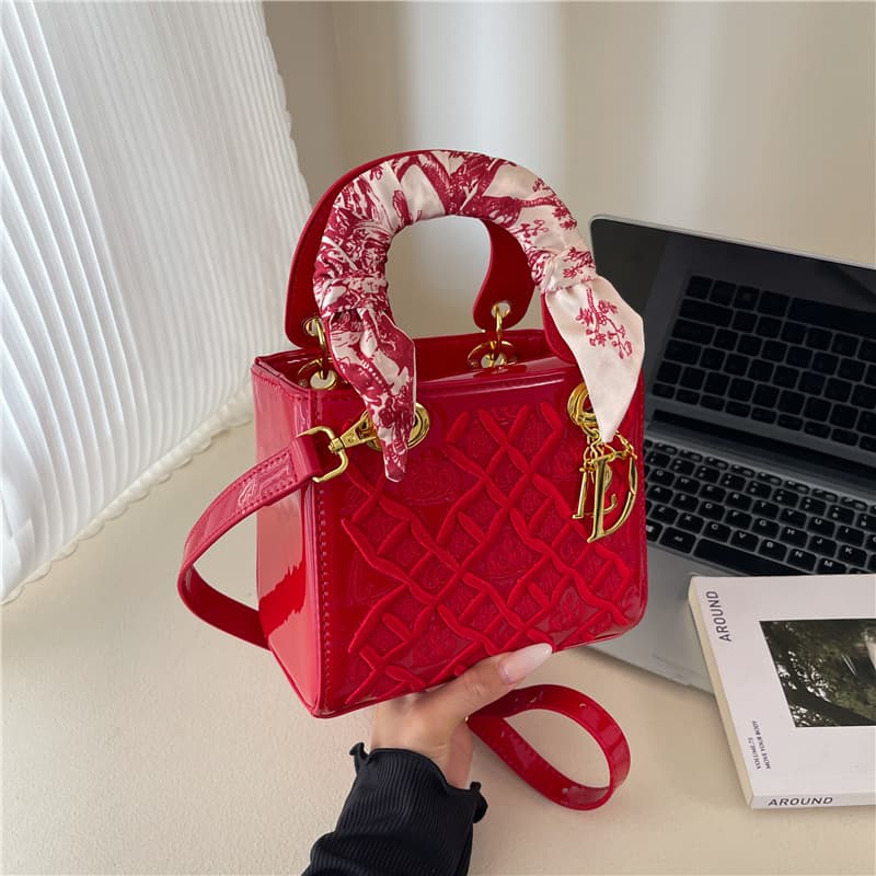 Cross-Border New Lady Dior Bag Scarf Handbag Women High-End Shoulder Bag Chic Fashion Versatile Crossbody Bag Wholesale