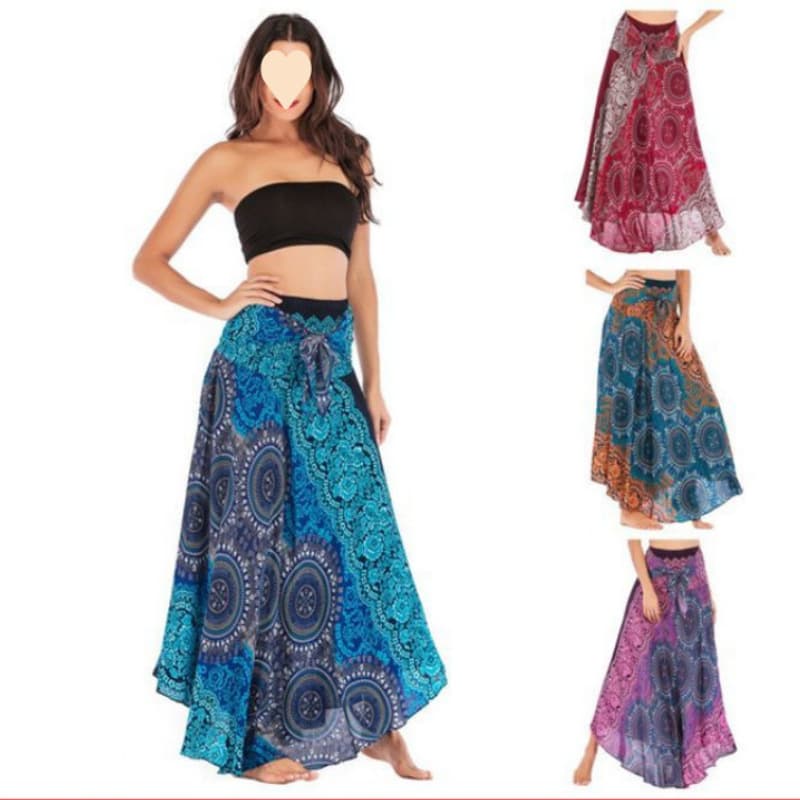 Multi-Way Thai Skirt for Beach Vacation Belly Dance Bohemian Style