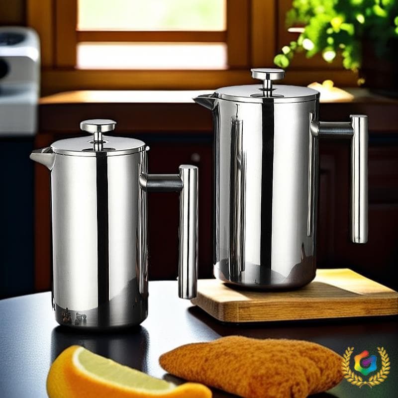⇗ 304 stainless steel French press, home 1L manual coffee filter, milk frother, French tea pot 800.