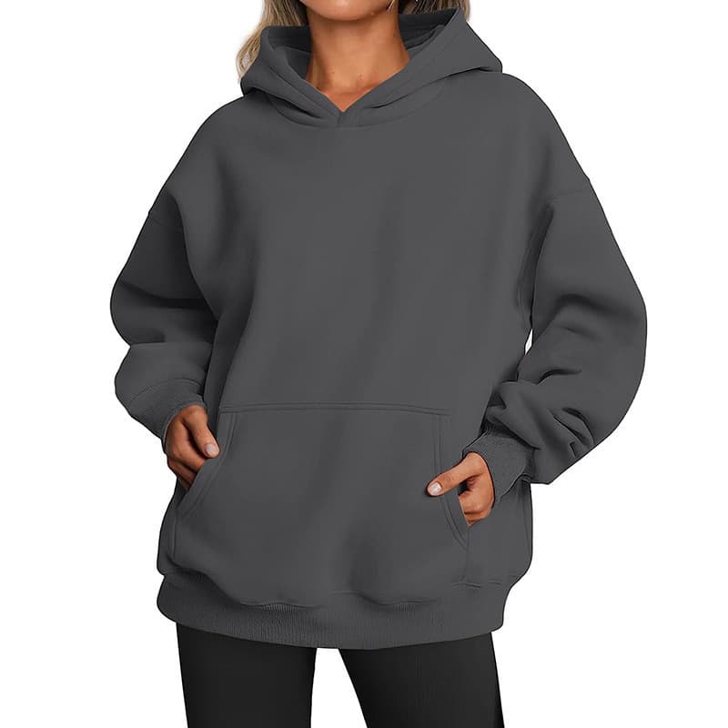 Amazon EU/US Cross-border E-commerce Independent Station Autumn/Winter New Women's Hoodie Casual Pocket Top