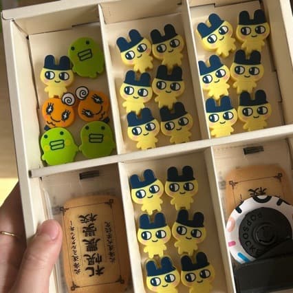 Tamagotchi Electronic Pet Book Clip Mini Cartoon Cute Student Book Ticket Clip Office Stationery