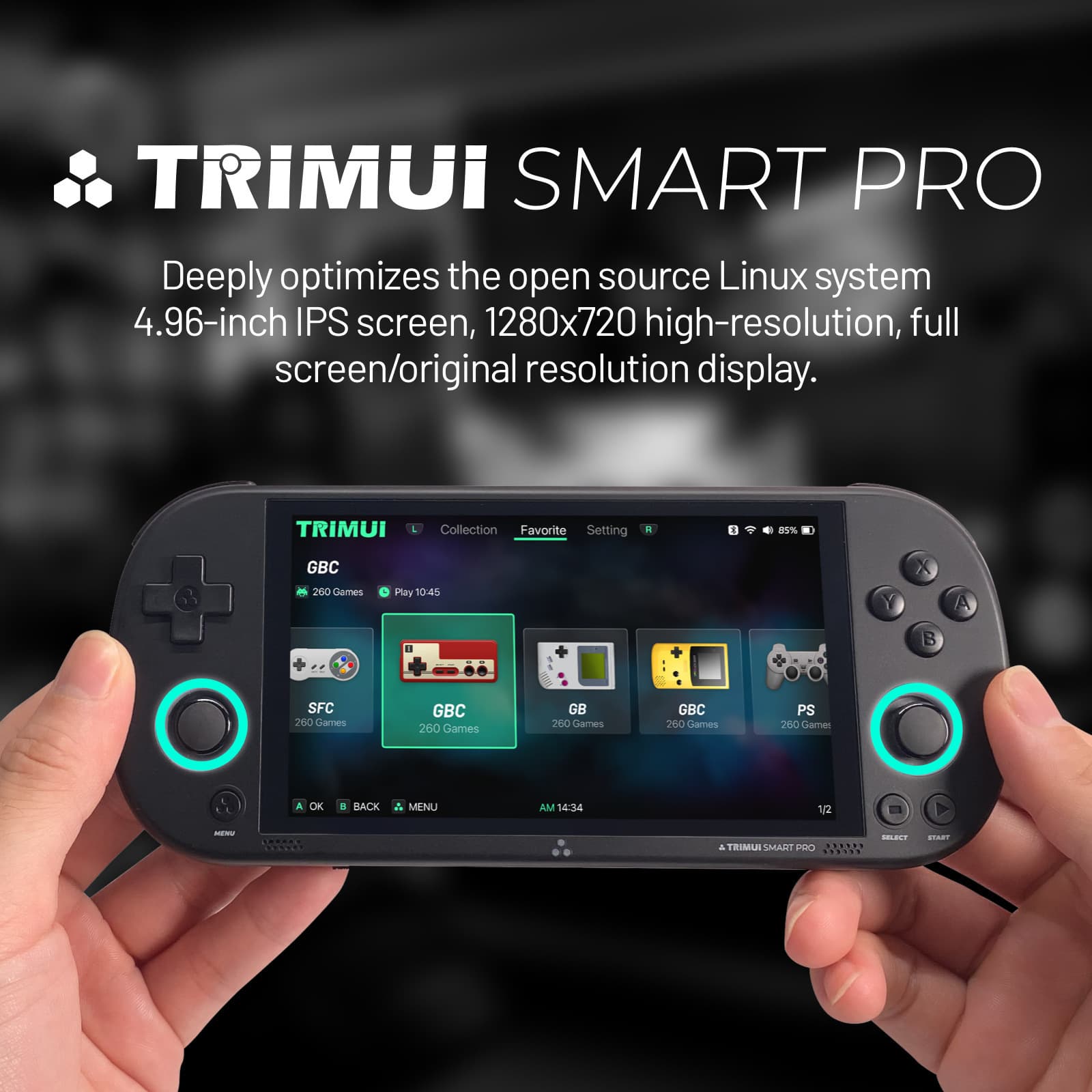 Cross-border TRIMUI SMARPRO Open-Source Retro Gaming Handheld Console, Nostalgic Childhood GBA Arcade PSP