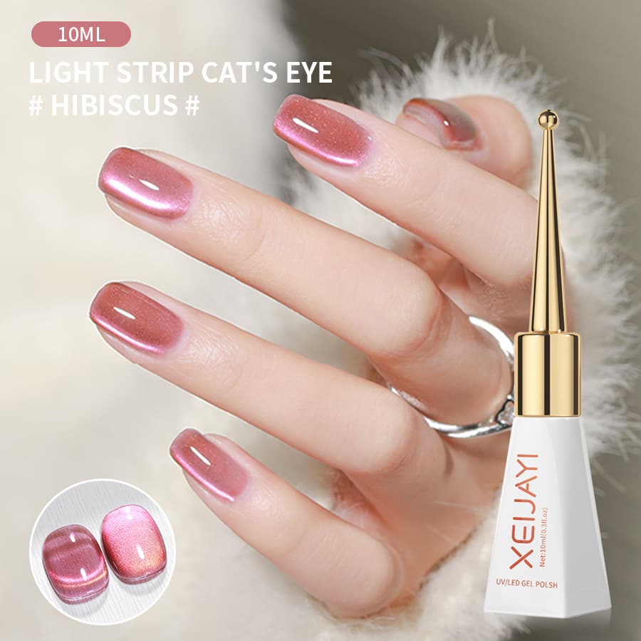 Trendy Cat Eye Gel Nail Polish Polarized with Light Strip Popular Color Series Professional Use for Nail Salon Long Lasting