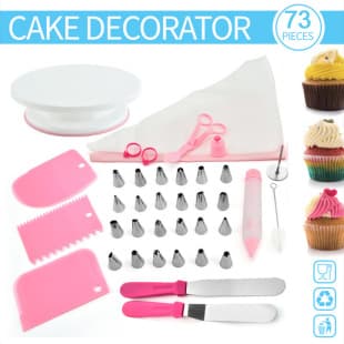Piping Tool Set Baking Tool Set Cake Tool 73-Piece Set Cake Turntable Set Factory Direct Sales