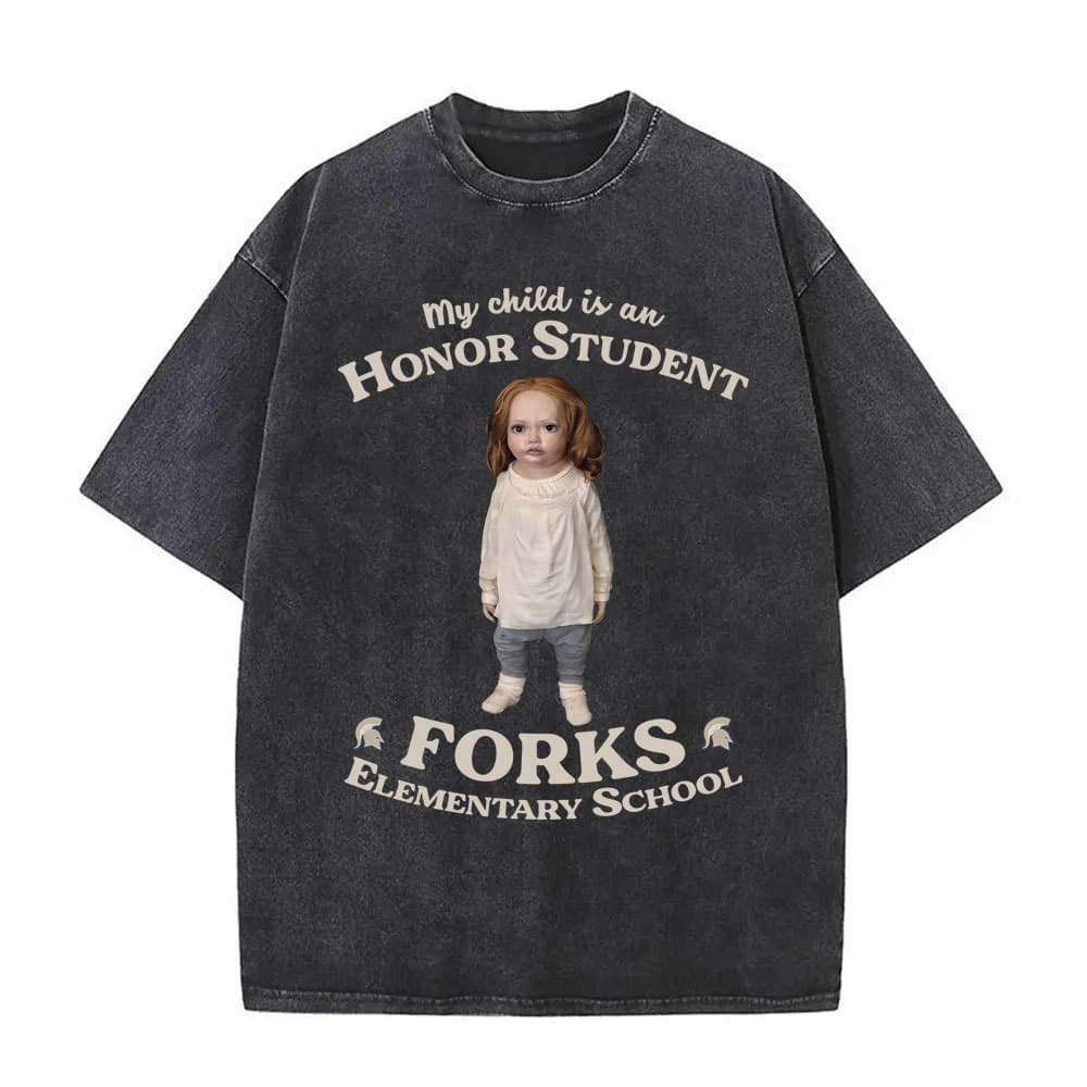 Washed Vintage Twilight Chuckesmee Honor Student Forks Eleme