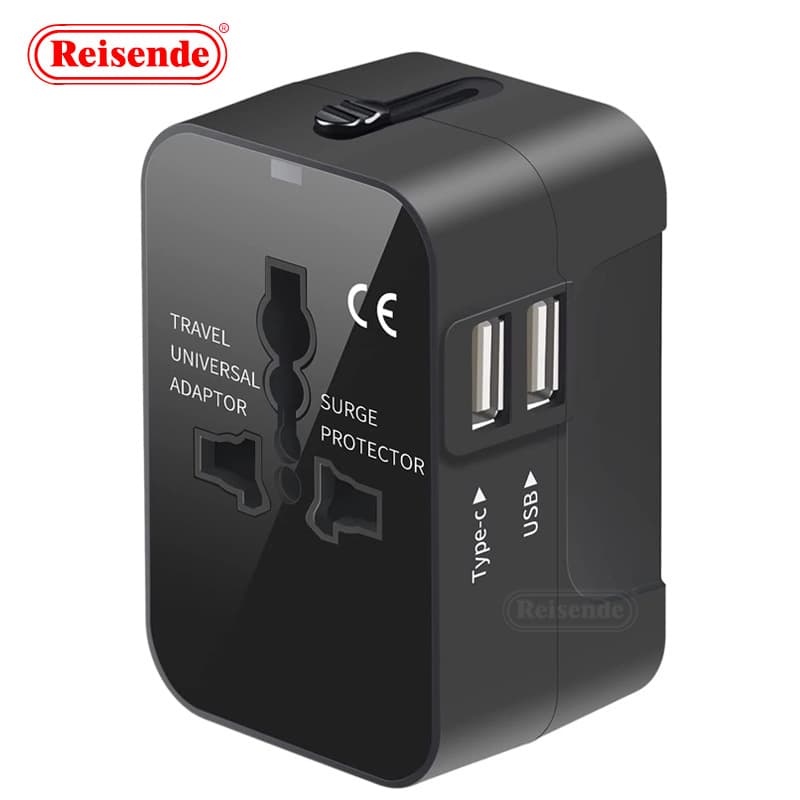Dual USB 2.1A Universal Socket Converter, Worldwide Universal Travel Adapter Plug, Travel Power Socket Converter Plug