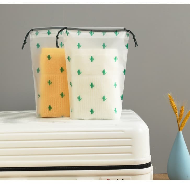 Drawstring Drawstring Pocket Travel Pack Wash Towel Bag Shoes Storage Bag CPE Plastic Frosted Packaging Bag Wholesale