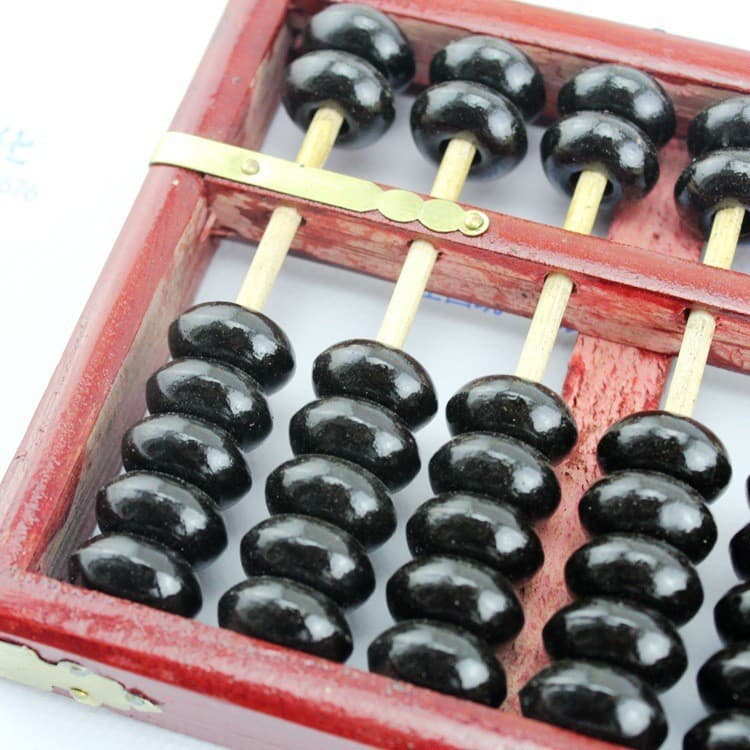 Free shipping for students 13-speed 7-bead hardwood abacus accounting abacus retro old-fashioned imitation mahogany primary school student abacus mental arithmetic