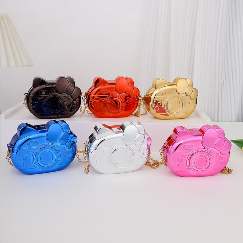 2025 New Acrylic Camera Bag Girls Cute Cat Crossbody Bag Mini Chain Jelly Bag Fashion Small Bag