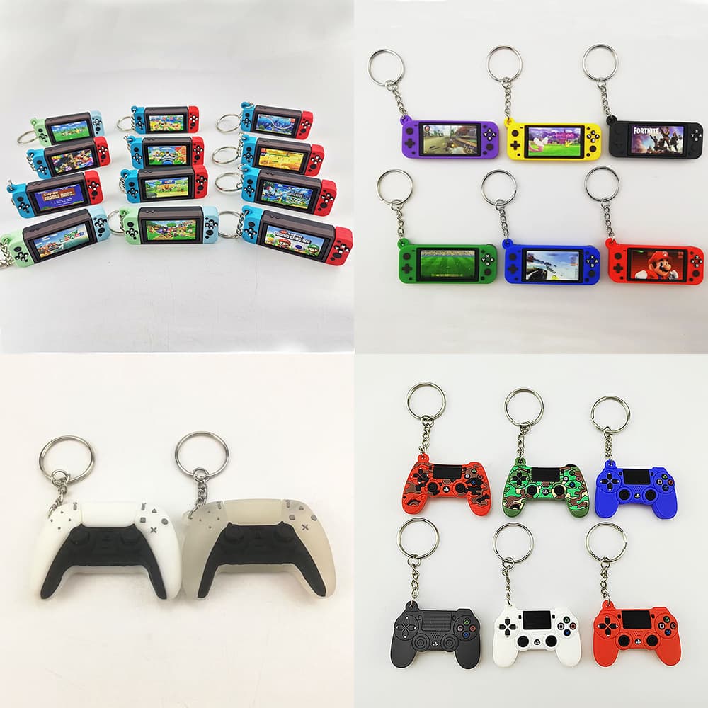 Game Controller Keychain Collection PS4 PS5 PSP Switch Mario Animal Crossing Zelda Charm