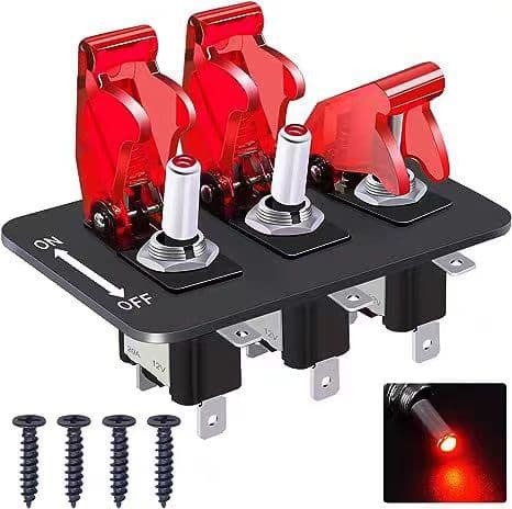 ASW-07D yacht racing modified universal switch car modified with LED light 3-position combination panel switch