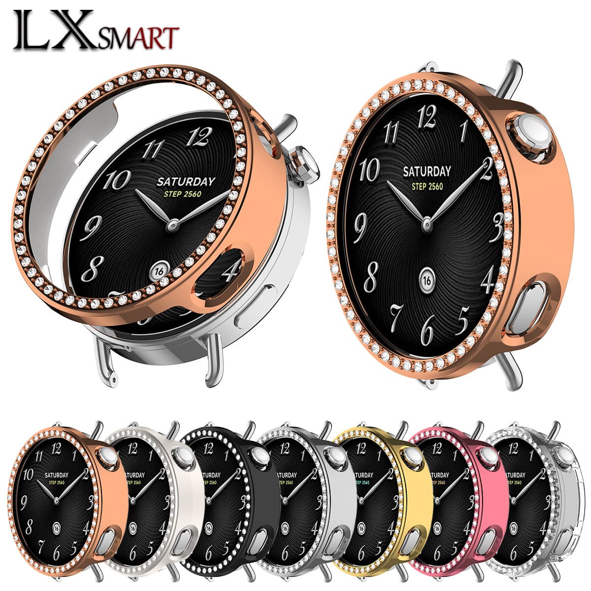 Suitable for Xiaomi S4 Watch S4 41MM single row diamond hollow watch case, Xiaomi S4 diamond-encrusted protective case