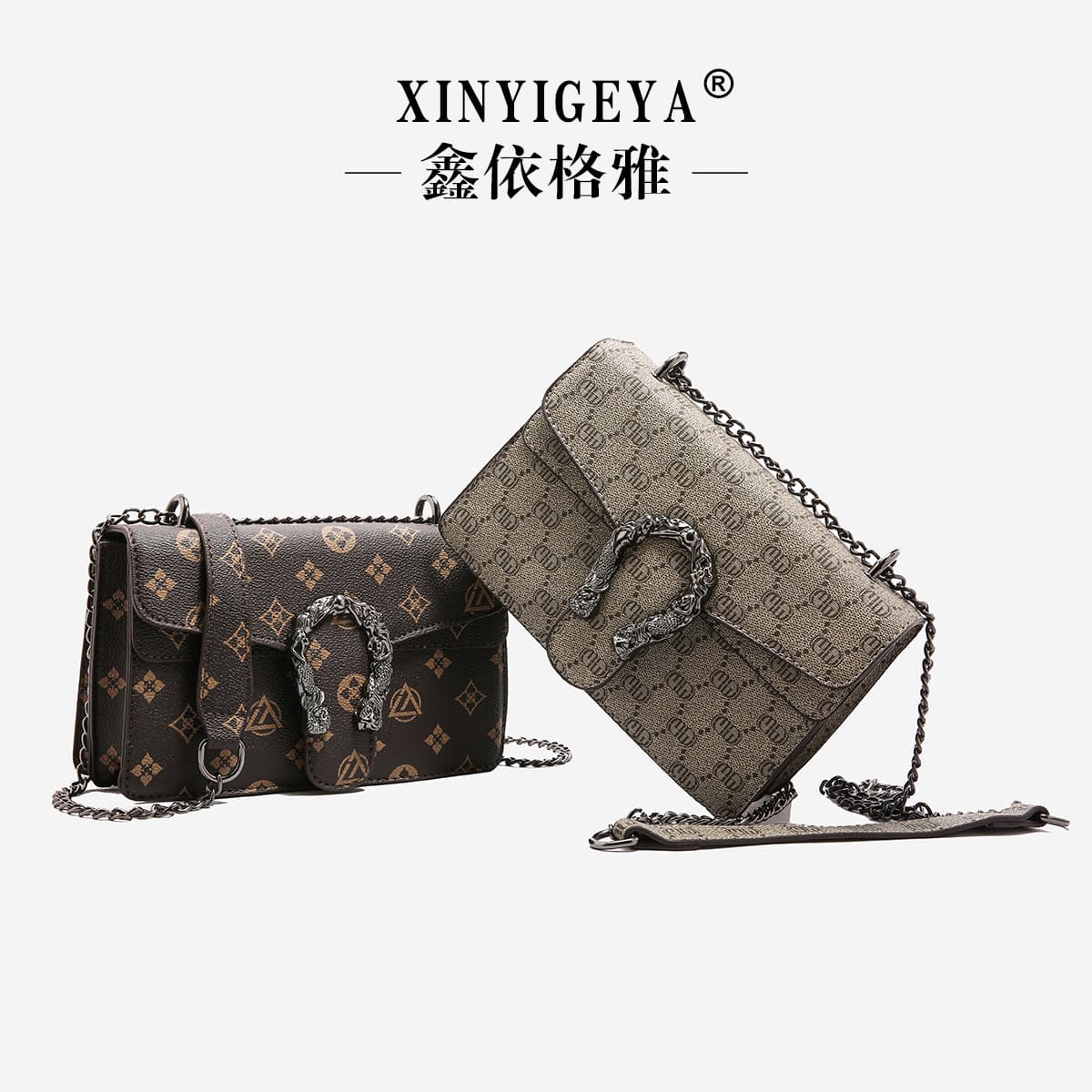 2025 New Retro Print Dionysian Bag Temperament Versatile Chain Bag Exquisite Fashion Commuting Single Shoulder Crossbody Bag