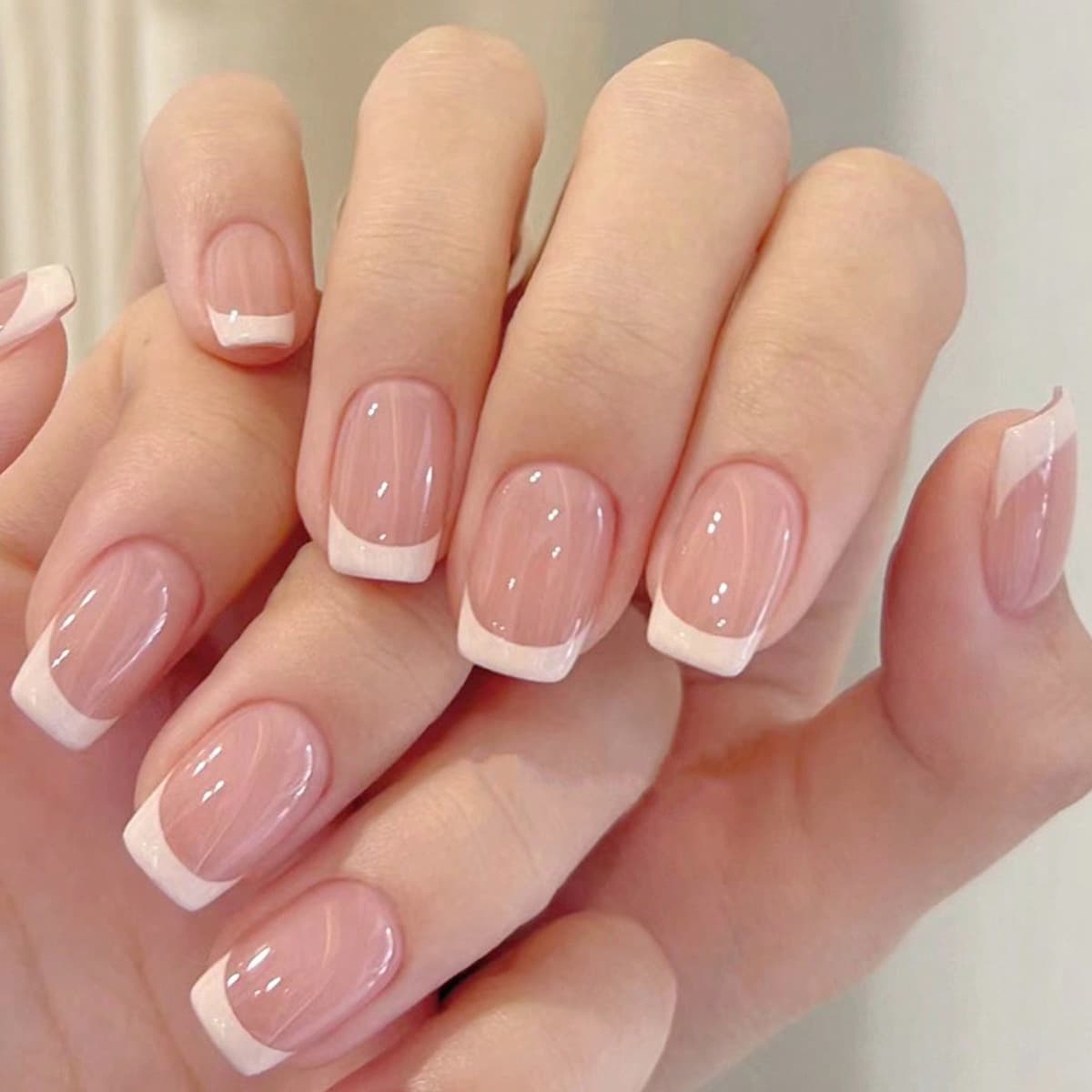 Best-selling Cross-border White French Classic Versatile Press-On Nails Removable Wearable Fake Nails