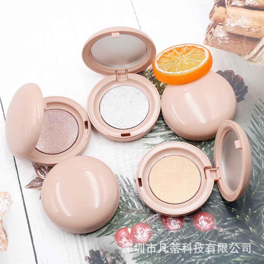 Foreign Trade No Logo Fashion High Gloss Powder Compact Potato Mud Highlighter Nude Makeup Brightening Fine Shimmer Highlight