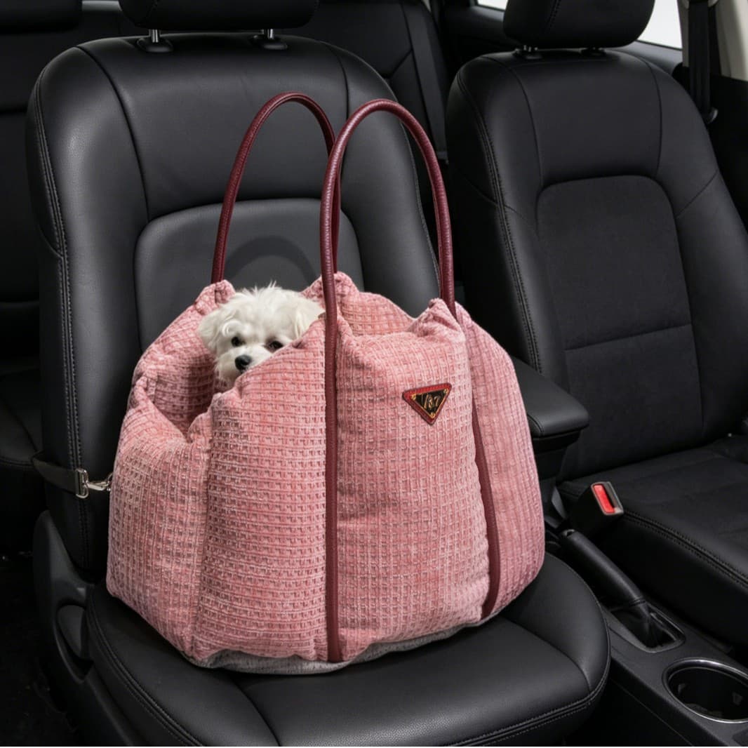 Car pet kennel, dog kennel, cat kennel, handbag, pet bag, pet kennel, in-car dual-purpose small dog co-pilot safety