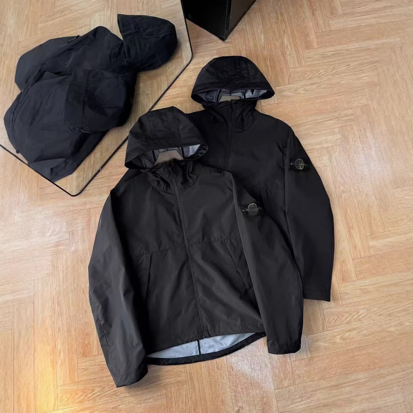Cross-border Stoe Island stone windbreaker Island 3L-tc material hooded jacket jacket basic style