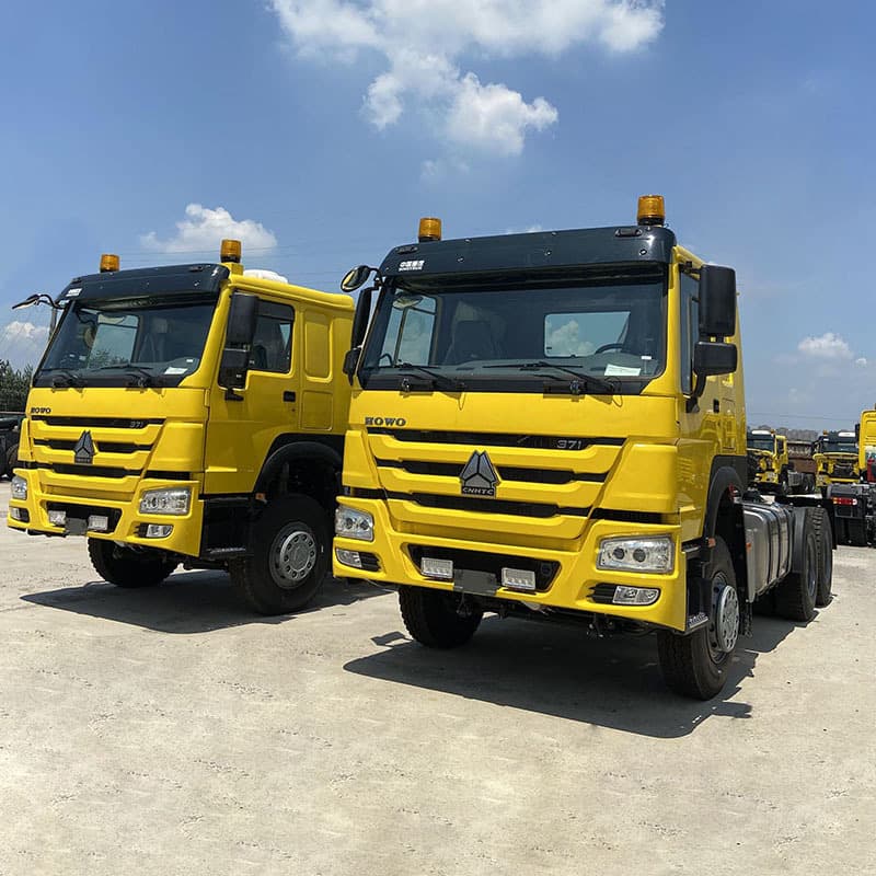 Sales to Africa HOWO tractor head, 8x4 freight truck head, 375 horsepower container transport head