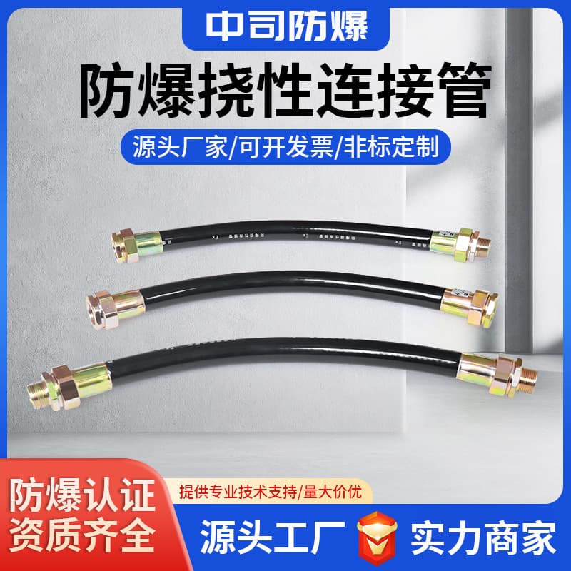 Explosion-Proof Flexible Tube 1/2 inch 3/4 inch Conduit Flexible Hose DN15 DN20 Explosion-Proof Corrosion Resistant Connection Metal Stainless Steel Rubber Tube