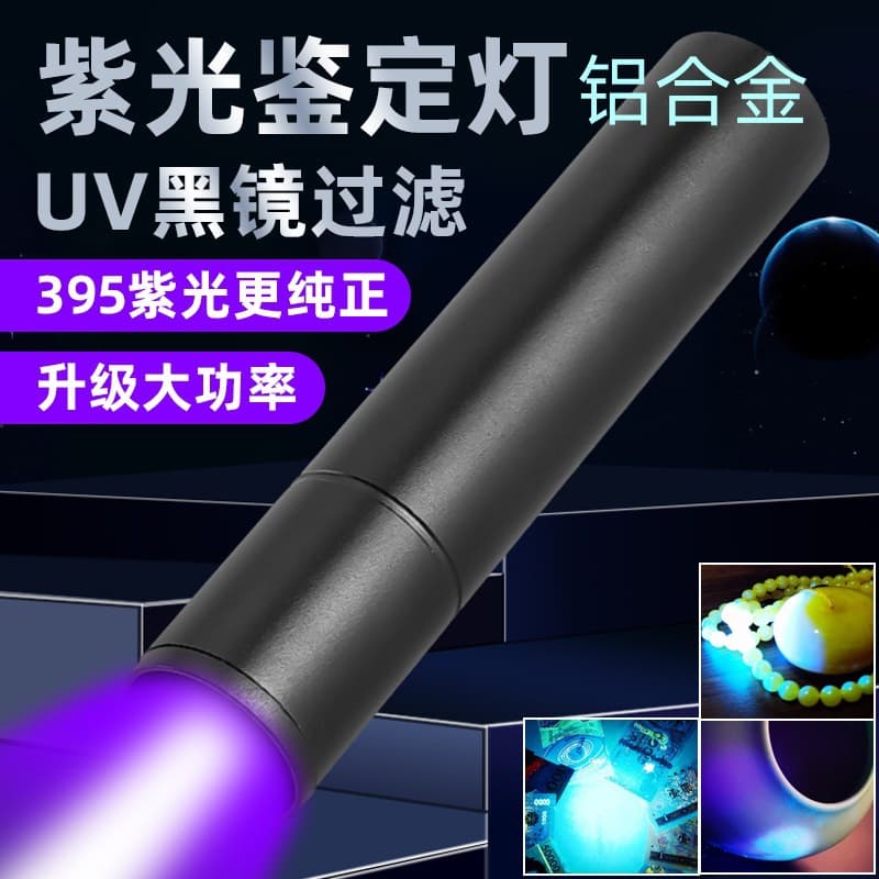 UV Lamp Identification Purple Light Flashlight Charging Banknote Checker Nail Curing Cat Fungus Test Wood's Lamp