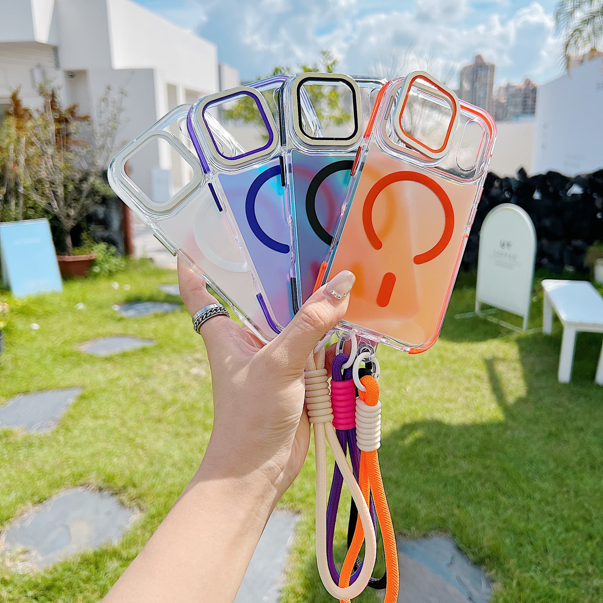 Compatible with Apple 17 Pro Max Phone Case, Xuncai Chameleon Lens Film, Stand, Magnetic, 17-11 Ultra Drop-Resistant