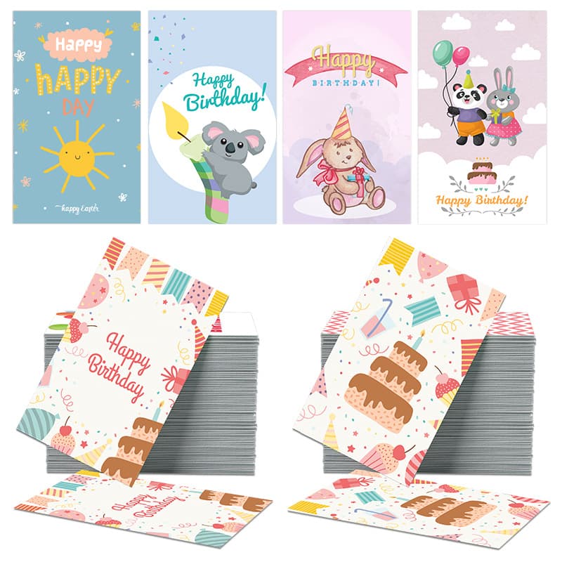 50 pcs/pack Creative Fresh Birthday Card Happy Birthday Celebration Party Decoration Card Gift Card