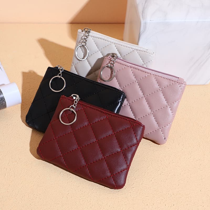 Short Mini Women's Zippered Coin Purse, Card Holder, Multi-Card Slot Wallet, Student Women's Mini Bag, Coin Purse