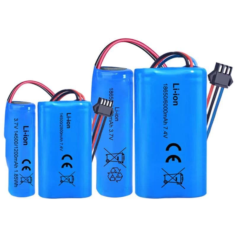 Manufacturer delivers 14500 lithium battery 18650 lithium battery 3.7V battery with cable 7.4V rechargeable battery charging cable