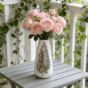 European vase for living room, light luxury electroplated platinum export ceramic vase creative decorative craft ornament