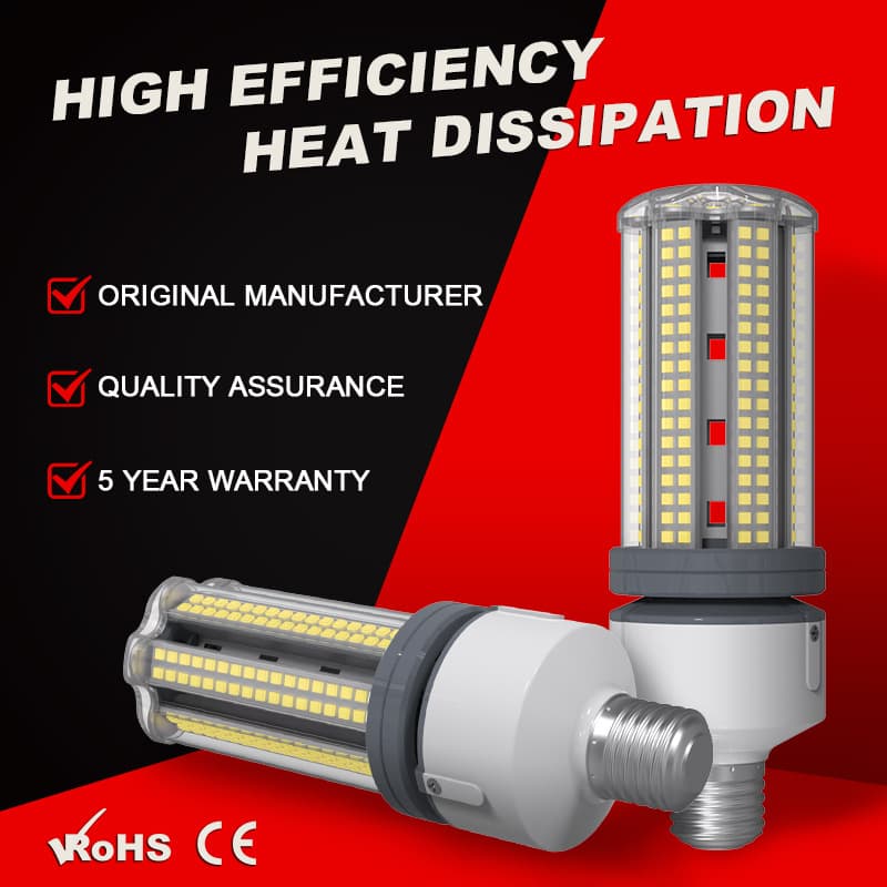 30W Full Power Household E27 Screw Base LED Corn Bulb with Strong Heat Dissipation, Flicker-Free for Pendant and Floor Lamps