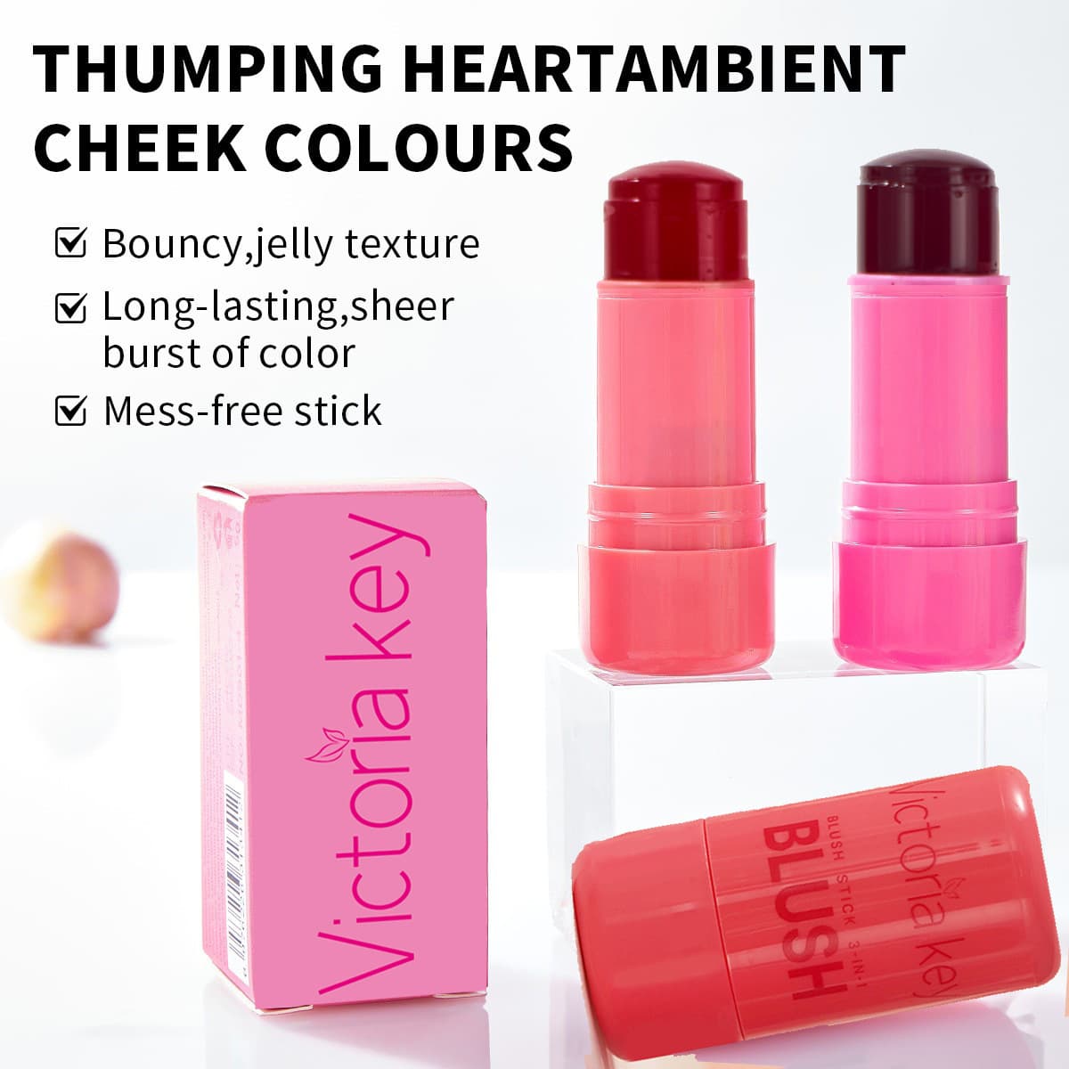 Jelly Blush Stick Natural Radiant Contour Stick Blush Cream Highlighter