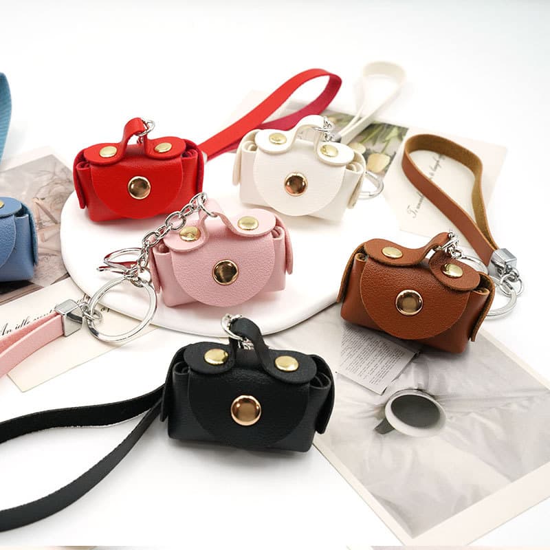 Mini coin purse, children's coin bag, lipstick, earphones, car key holder, small bag that can be used as a pendant, keychain, PU wallet