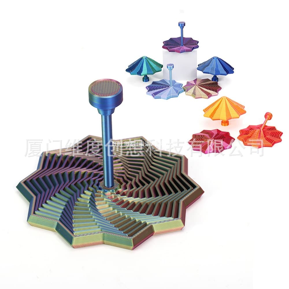 Cross-Border Bestseller 3D Printed Carrot Tower with Handle Fingertip Decompression Toy Sensory Fidget Star