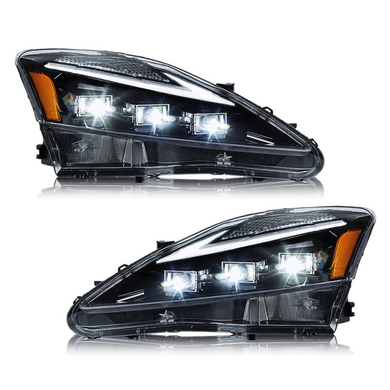 For 06-12 Lexus IS250 IS300 Modified 6-Lens LED Car Headlight Assembly