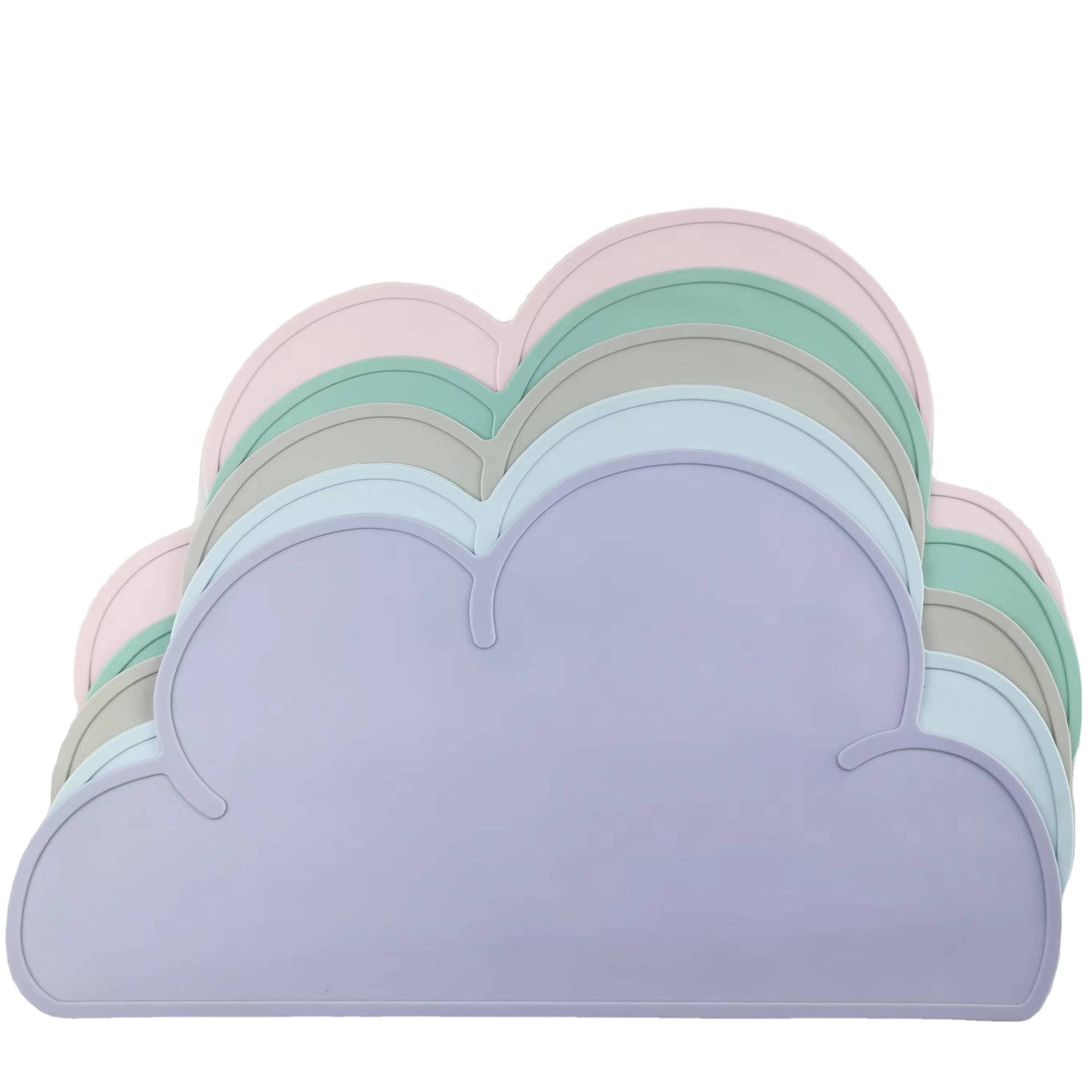 Factory Direct Silicone Cloud Placemat Creative Children's Spill-Proof Non-Slip Table Mat Pet Supplies Cat Ear Placemat