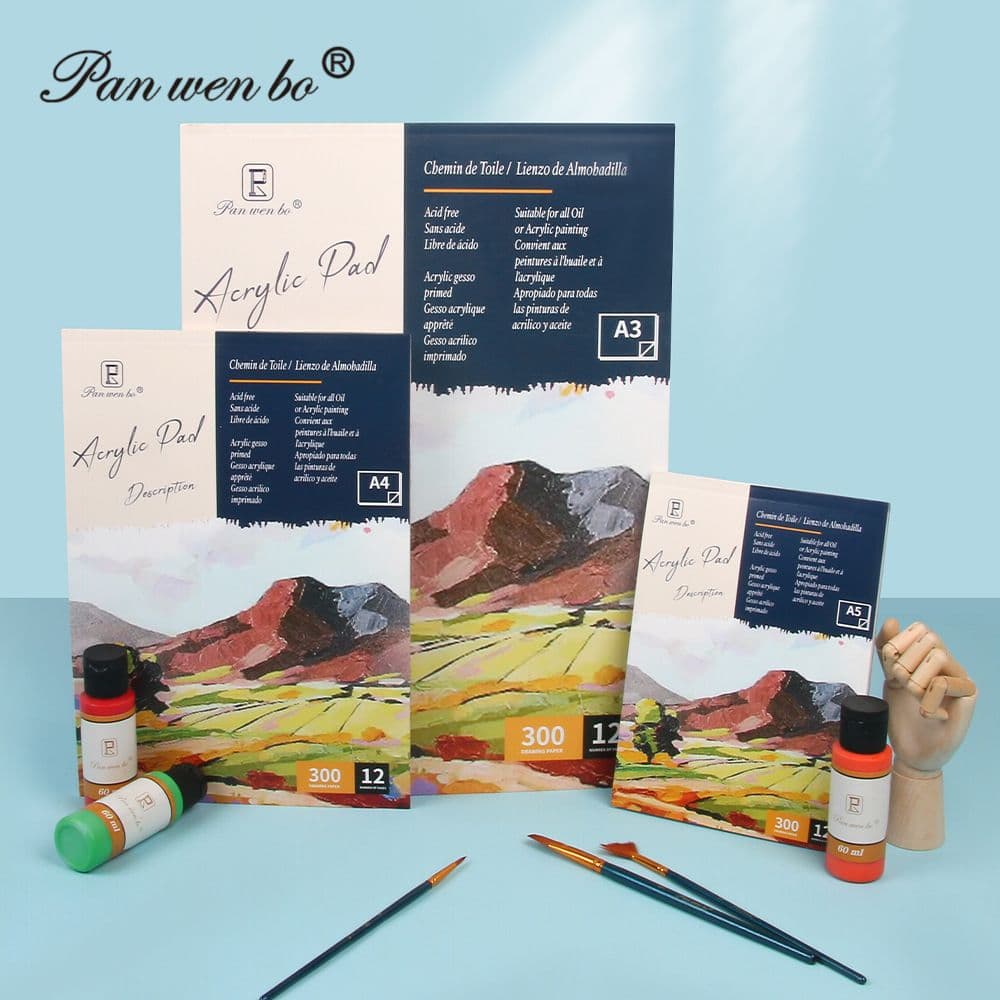 Artist Acrylic Pad Oil Painting Pad A3 A4 A5 Watercolor Paper Special Sketchbook Thick Watercolor Paper Wholesale