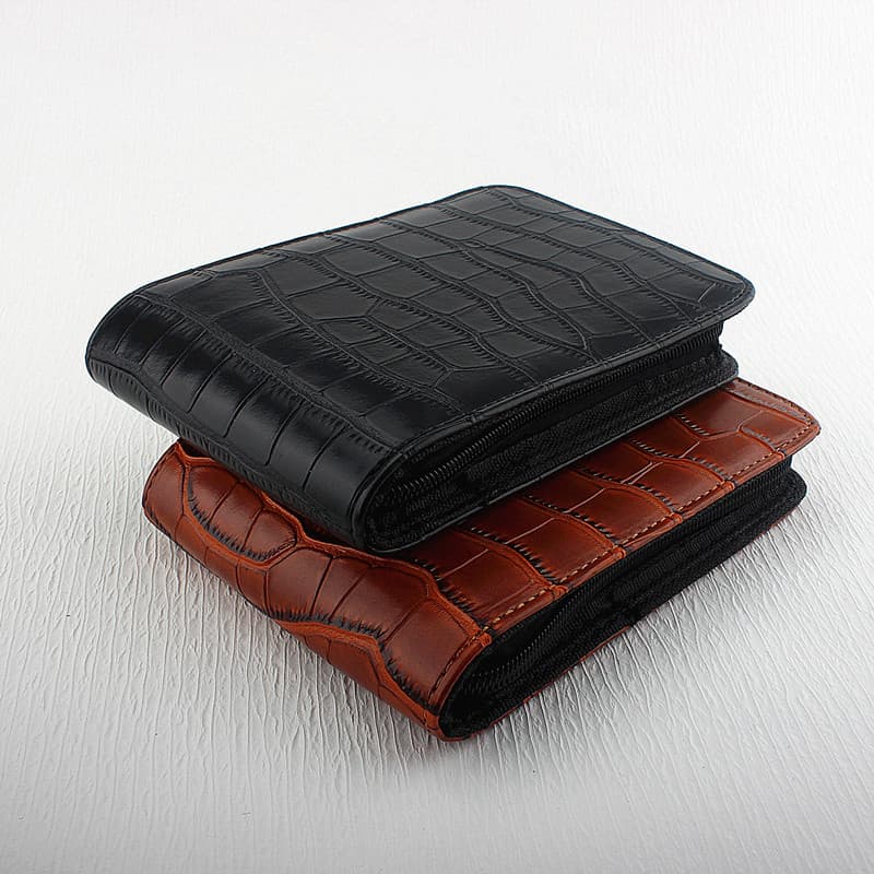 12-Piece Leather Pen Storage Bag / Waterproof and Scratch-Resistant Portable Pen Case / Pen Collector Organizer