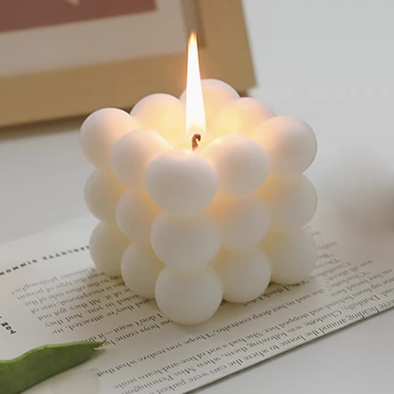 Souvenir Scented Candle Magic Cube Shape Wedding Bridesmaid Best Man Niche Premium Aesthetic Ornament Soy Wax