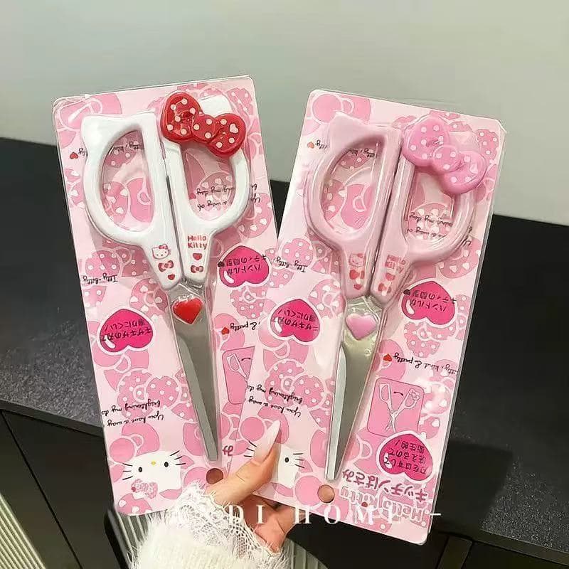 KT cat cute cartoon Kuromi Melody scissors household student handbook sticker cutting stainless steel paper scissors