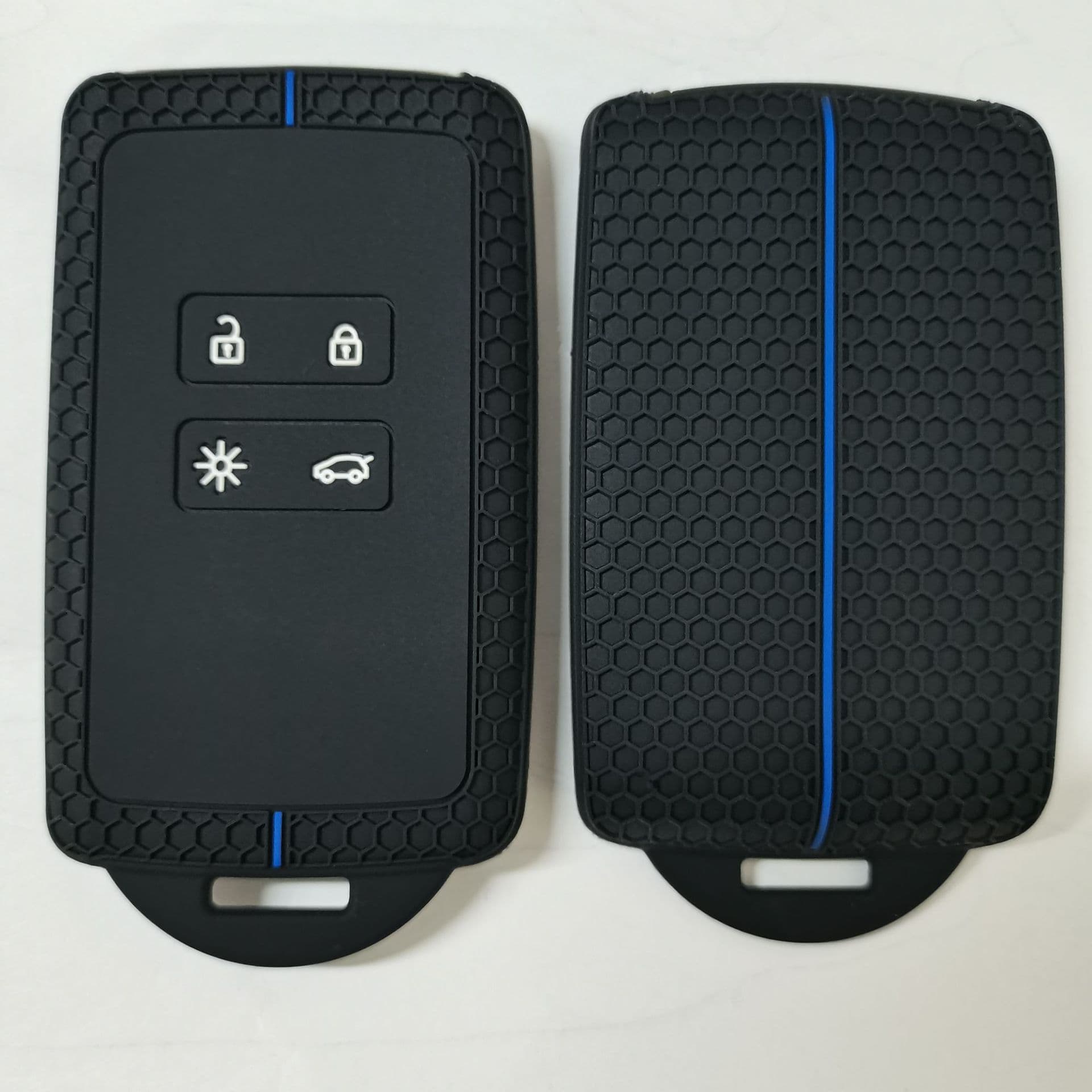Full Coverage Four-Button Silicone Car Key Case for Large Renault Pattern Style, Wholesale and Drop Shipping Direct from Factory