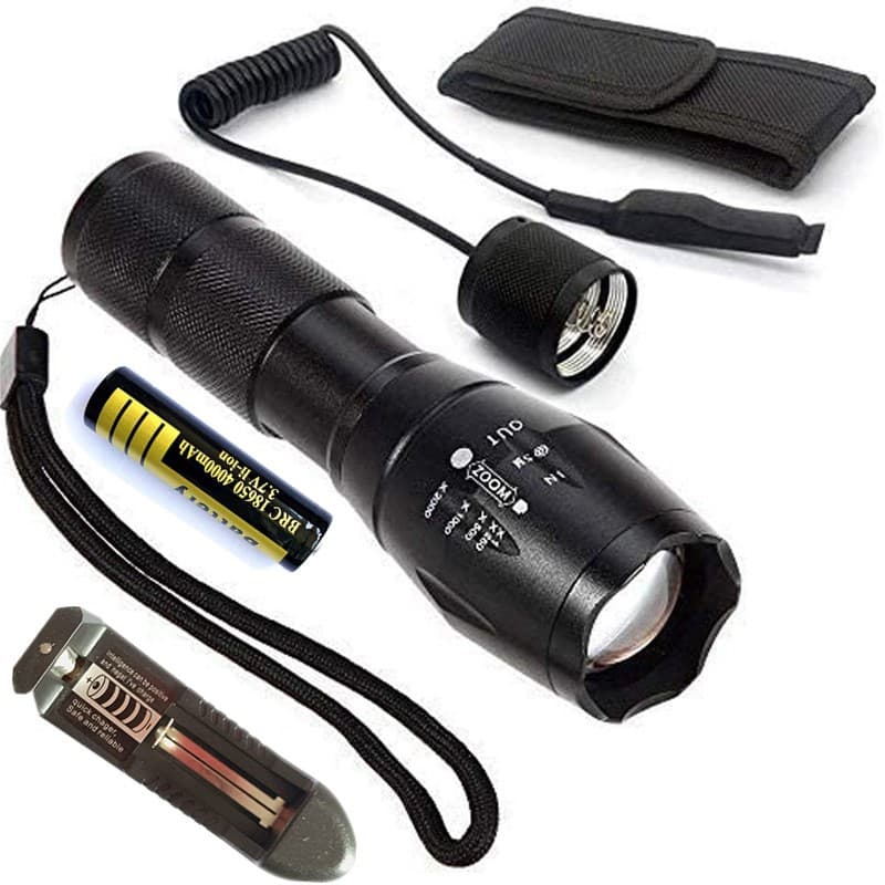 LED Flashlight Purple Light 850nm Green Light 940nm Infrared Zoomable Night Vision Surveillance Fill Light Flashlight