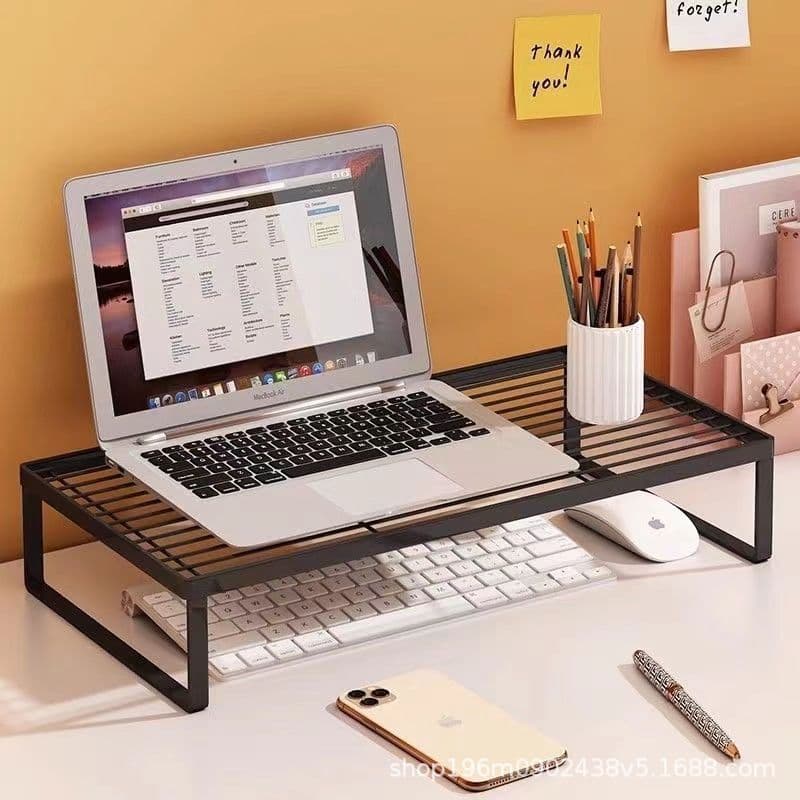 Laptop Stand Dormitory Storage Cooling Grill Desktop Riser Computer Elevation Stand Support