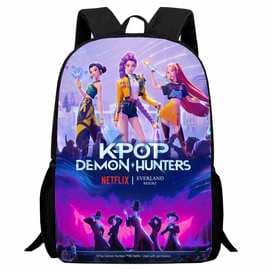 New printed witch hunter group K-POP student school bag Elementary school student cartoon Huntrix Kpop backpack