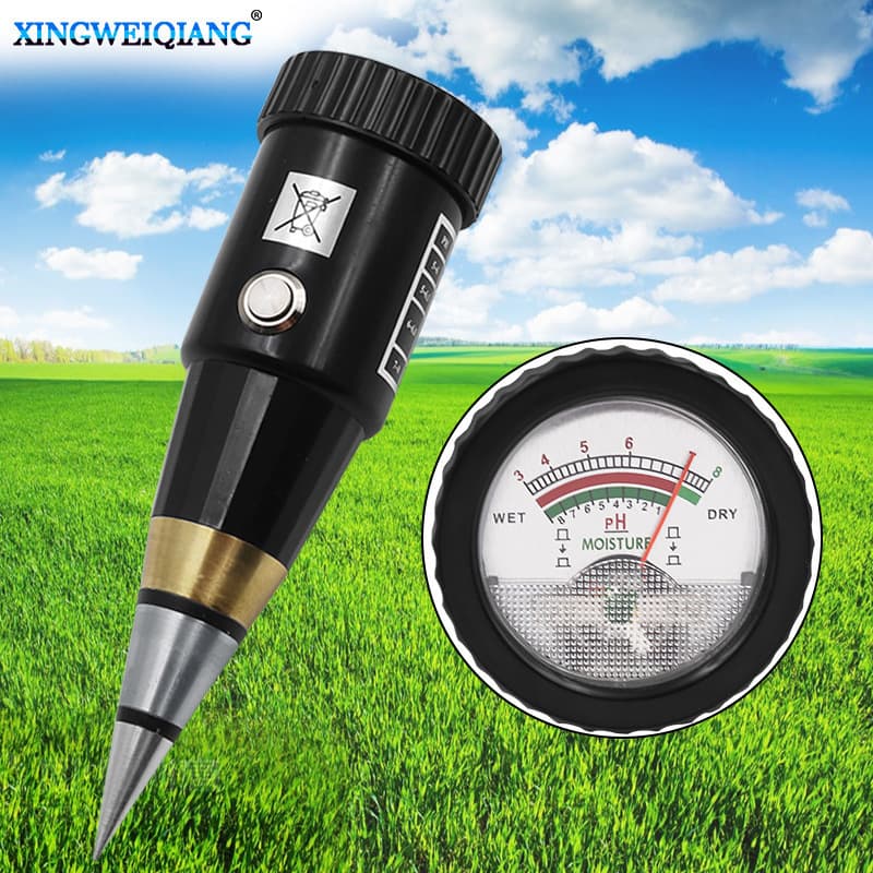 2-in-1 Pointed Soil Tester pH and Moisture Meter Conical Short Soil Probe