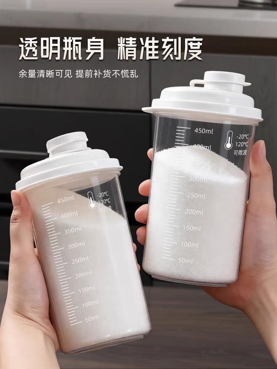 In-Stock Portable Outdoor Picnic Condiment Squeeze Bottle with Lid and Measurements for Ketchup, Salad Dressing, Soy Sauce, Vinegar, Oyster Sauce
